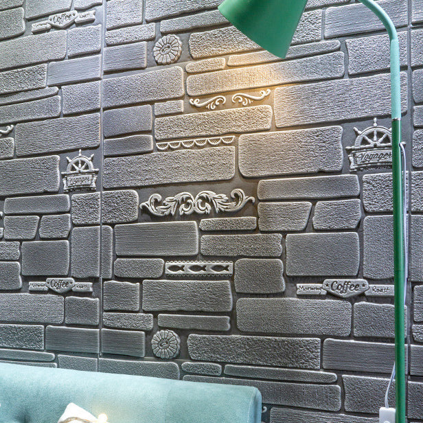 BowLift | Modern Wall Covering Peel and Stick Brick 3D Print Waterproof Wall Panel