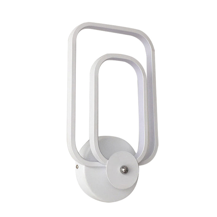 BowLift | Rectangular Frame Aluminum Wall Light Minimalist LED White Wall Mount Lighting in Warm/White Light