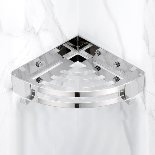 BowLift | Modern Gold/Silver 3-piece Bathroom Accessories Set, Bath Shelf