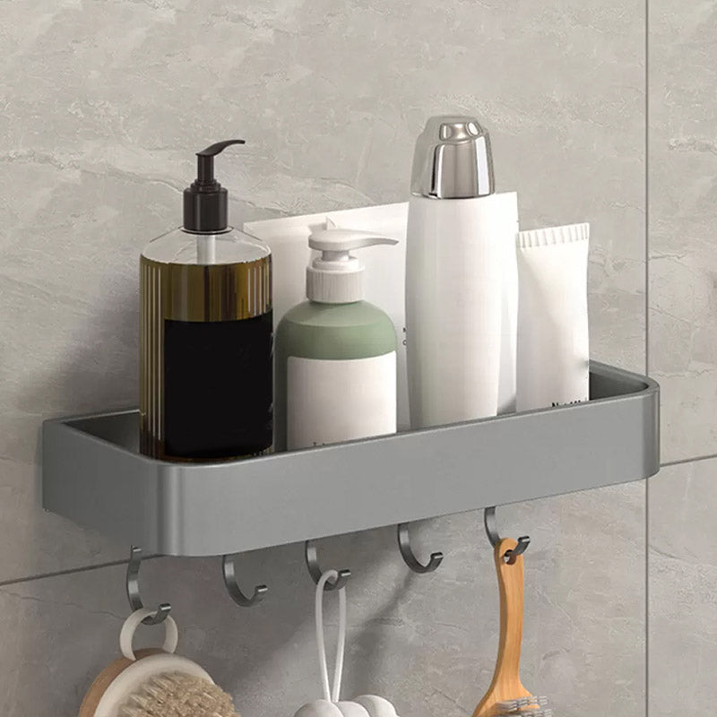 BowLift | Modern Grey 2-piece Bathroom Accessory Set, Matte Grey, Bathroom Shelf