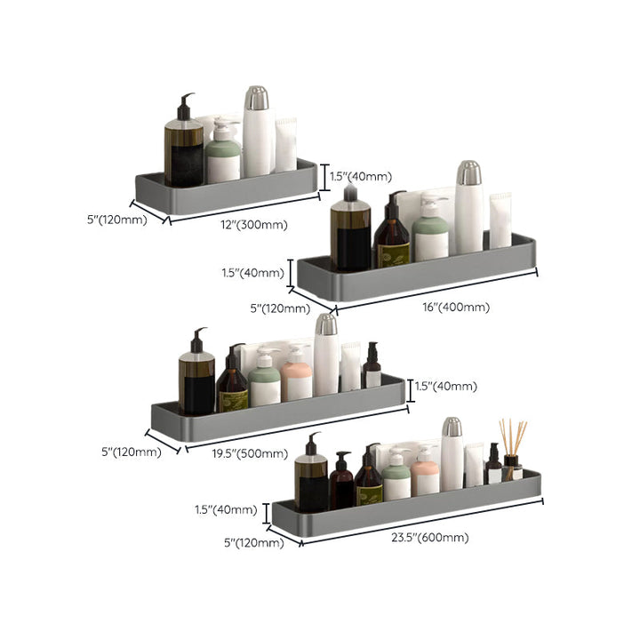 BowLift | Modern Grey 2-piece Bathroom Accessory Set, Matte Grey, Bathroom Shelf