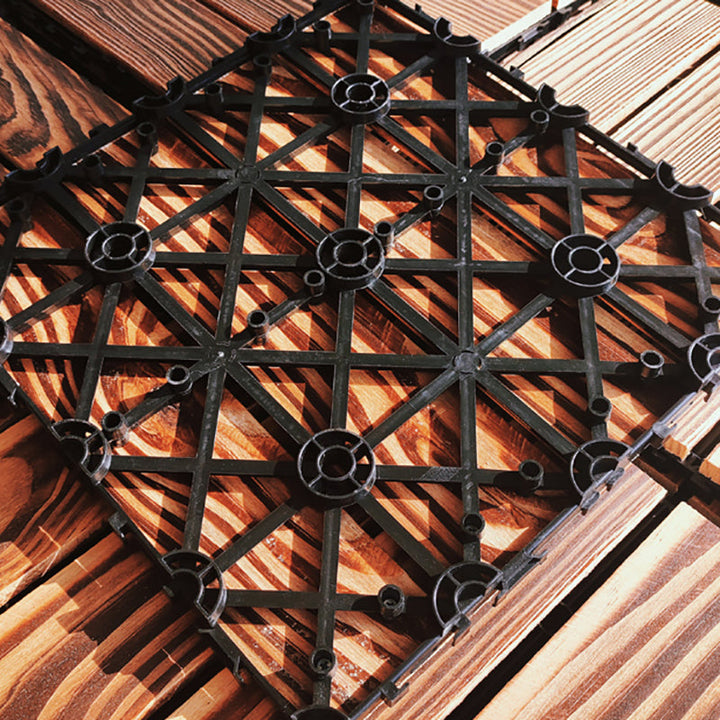 BowLift | 4-Slat Wood Floor Tiles Interlocking Installation Floor Tiles