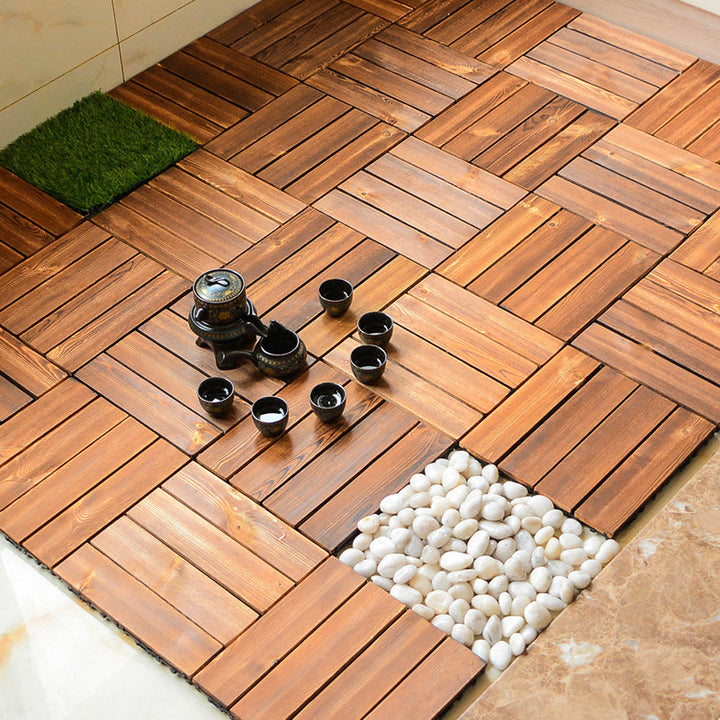 BowLift | Wood Deck/Patio Floor Tiles with Click Installation Floor Slabs Tiles
