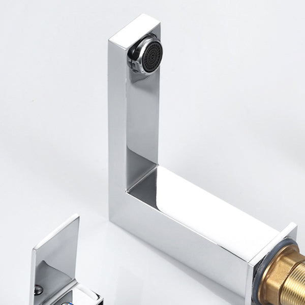 BowLift | Contemporary Bath Faucet Trim Deck Mounted Low Arc Bathroom Faucet