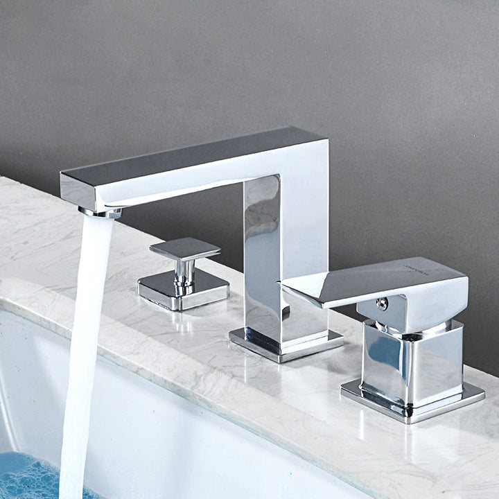 BowLift | Contemporary Bath Faucet Trim Deck Mounted Low Arc Bathroom Faucet