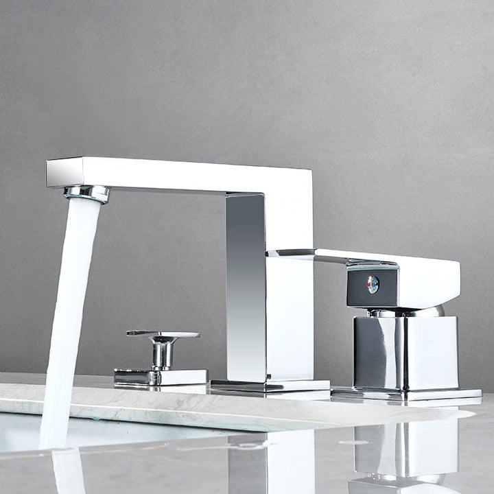 BowLift | Contemporary Bath Faucet Trim Deck Mounted Low Arc Bathroom Faucet