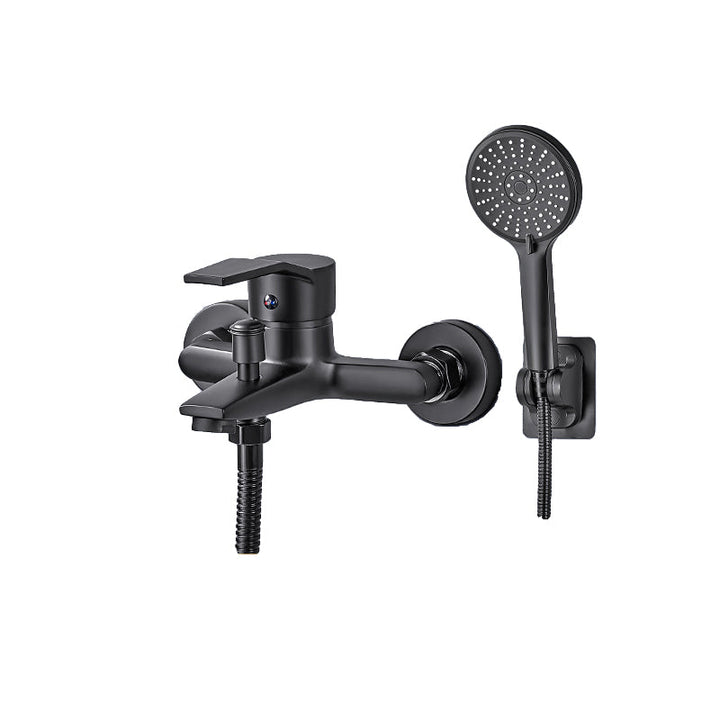 BowLift | Wall-mounted fixed bathtub faucet lever handle with hand shower