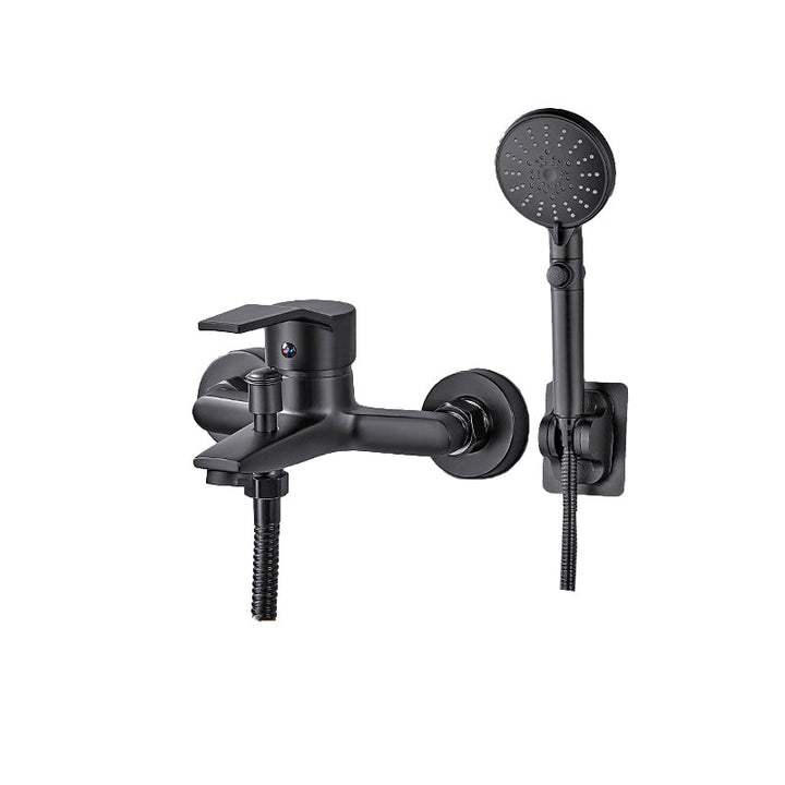 BowLift | Wall-mounted fixed bathtub faucet lever handle with hand shower