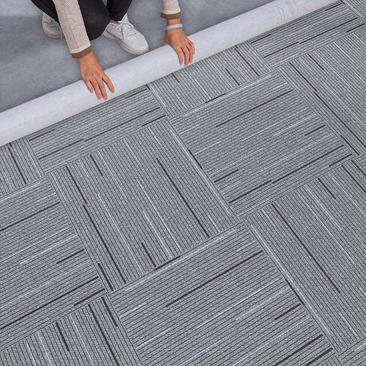 BowLift | Fabric Look Plastic Floor Water Resistant Square Edge Floor Tiles