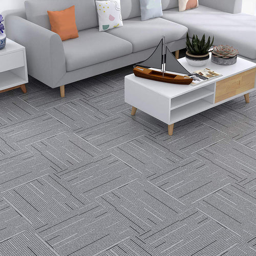 BowLift | Fabric Look Plastic Floor Water Resistant Square Edge Floor Tiles