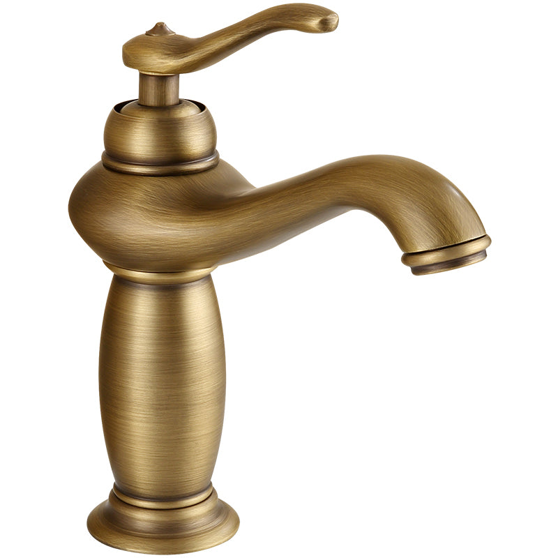 BowLift | Brass Bathroom Vessel Sink Faucet Single Handle Round Basin Faucet with Water Hose