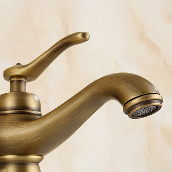 BowLift | Brass Bathroom Vessel Sink Faucet Single Handle Round Basin Faucet with Water Hose