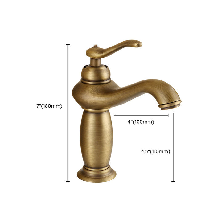 BowLift | Brass Bathroom Vessel Sink Faucet Single Handle Round Basin Faucet with Water Hose
