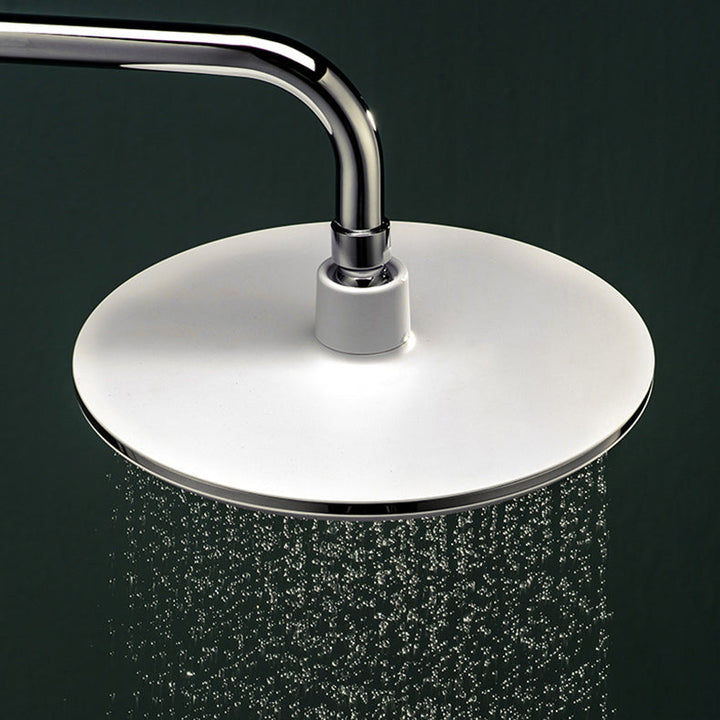 BowLift | Bathroom white shower head combination modern round fixed shower head