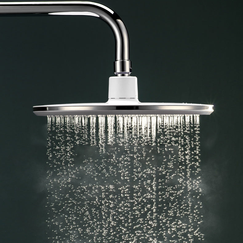 BowLift | Bathroom white shower head combination modern round fixed shower head