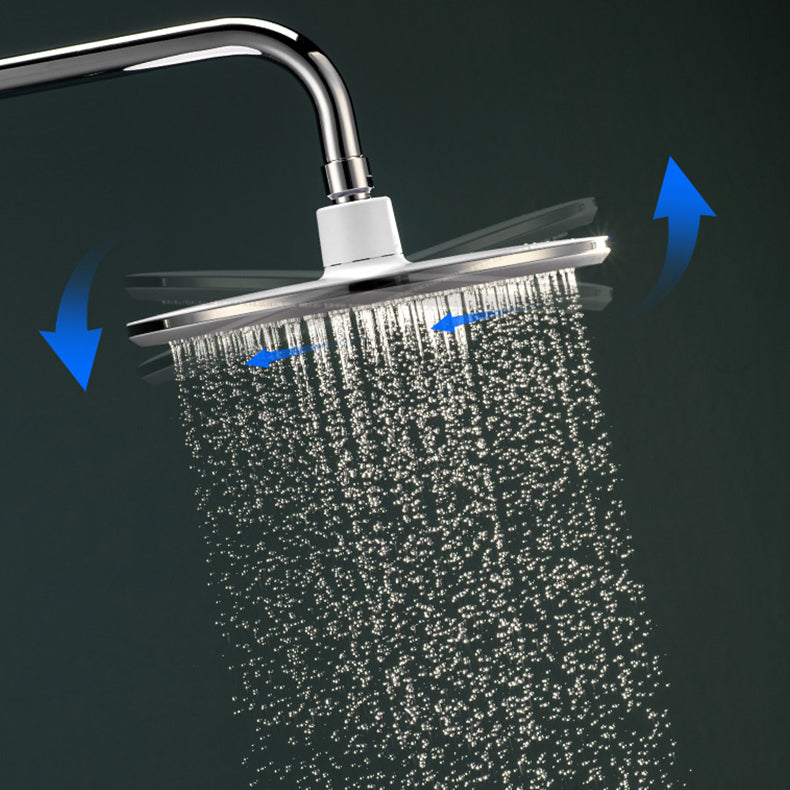 BowLift | Bathroom white shower head combination modern round fixed shower head