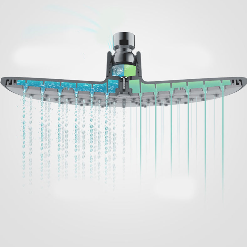 BowLift | Bathroom white shower head combination modern round fixed shower head