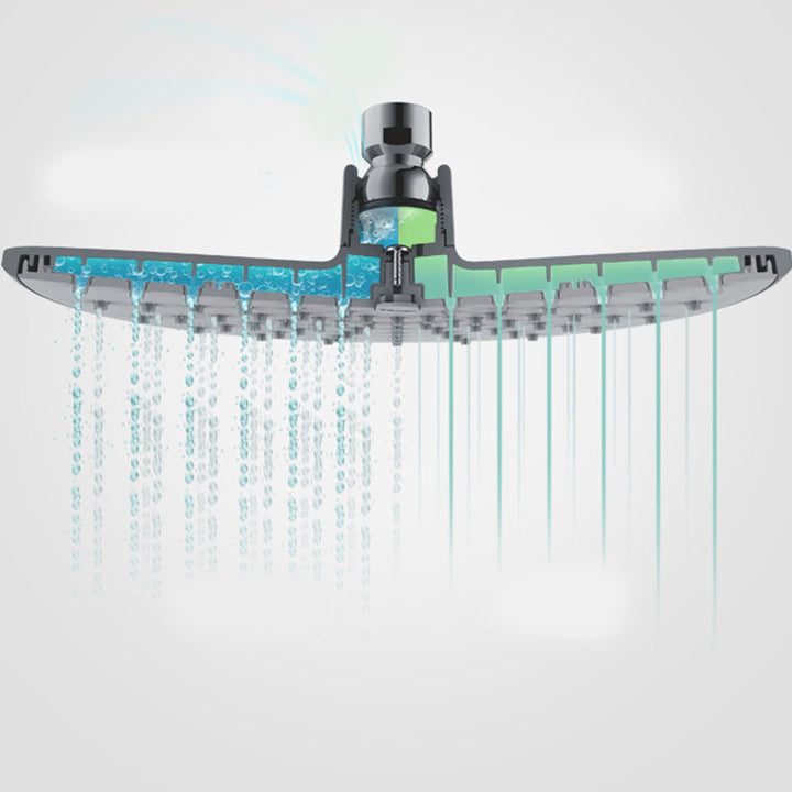 BowLift | Bathroom white shower head combination modern round fixed shower head