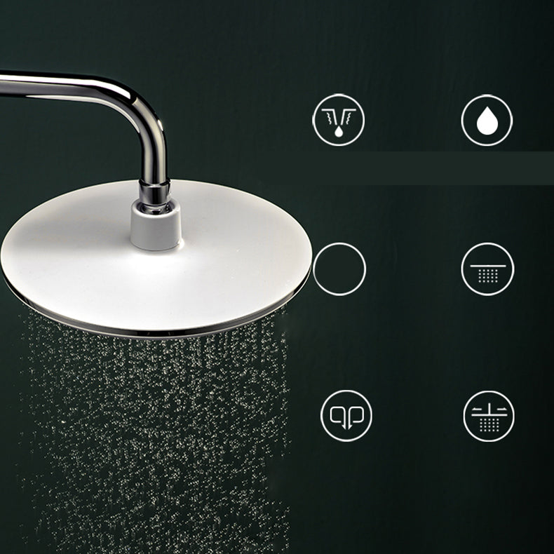BowLift | Bathroom white shower head combination modern round fixed shower head