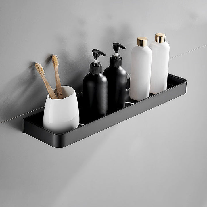 BowLift | Matt Black Bathroom Set Modern 1/2 - Piece Stainless Steel Bath Rack