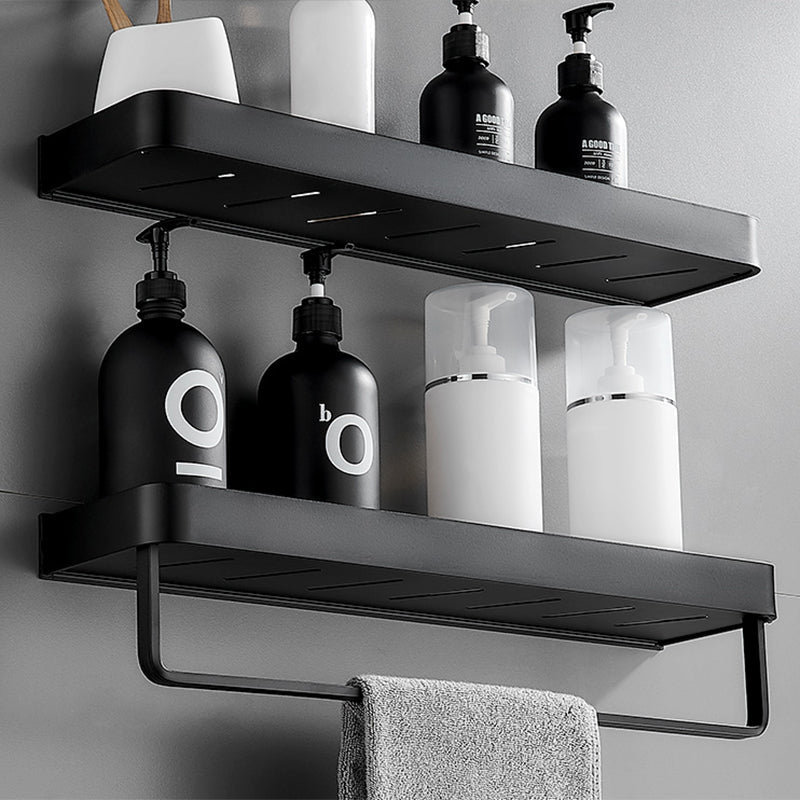 BowLift | Matt Black Bathroom Set Modern 1/2 - Piece Stainless Steel Bath Rack