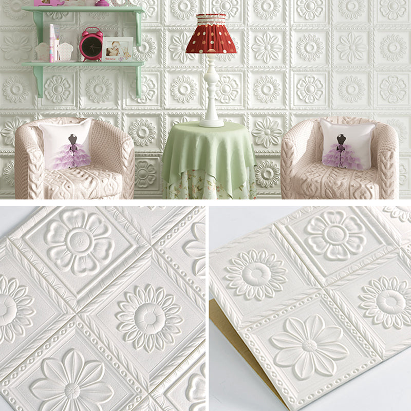 BowLift | Modern Pearl Wall Element Access Panel Peel and Stick Wall Tile Set of 10