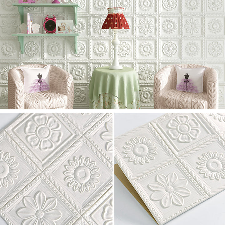 BowLift | Modern Pearl Wall Element Access Panel Peel and Stick Wall Tile Set of 10