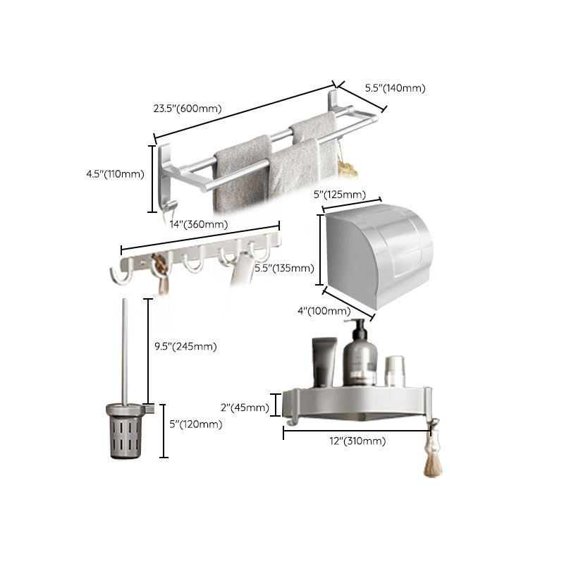 BowLift | Metal Bathroom Hardware Set Adhesive Installation Bathroom Accessories Kit