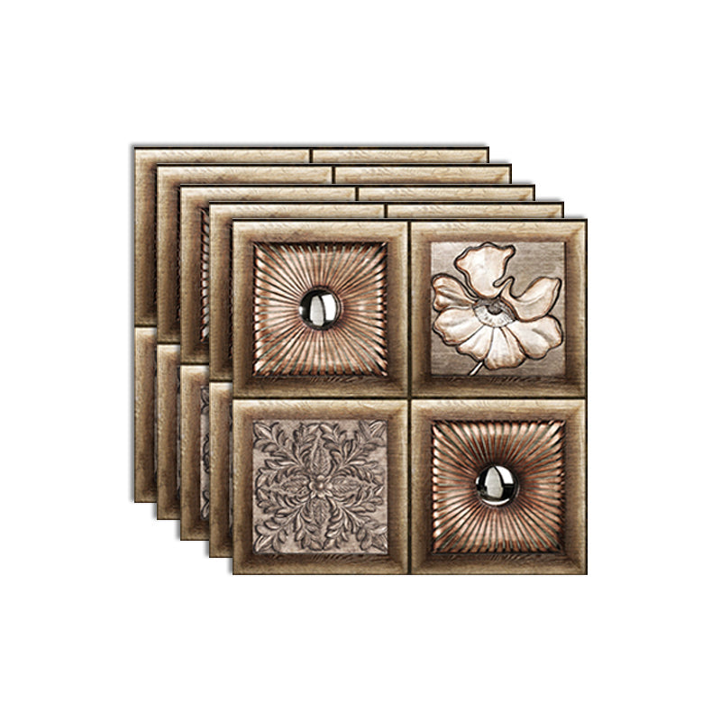 3D Embossed Plastic Wall Panels, 20-Piece Mosaic Set