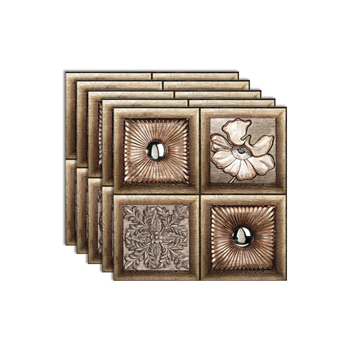 3D Embossed Plastic Wall Panels, 20-Piece Mosaic Set
