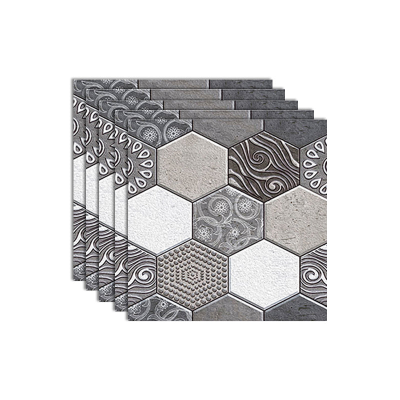 3D Embossed Plastic Wall Panels, 20-Piece Mosaic Set