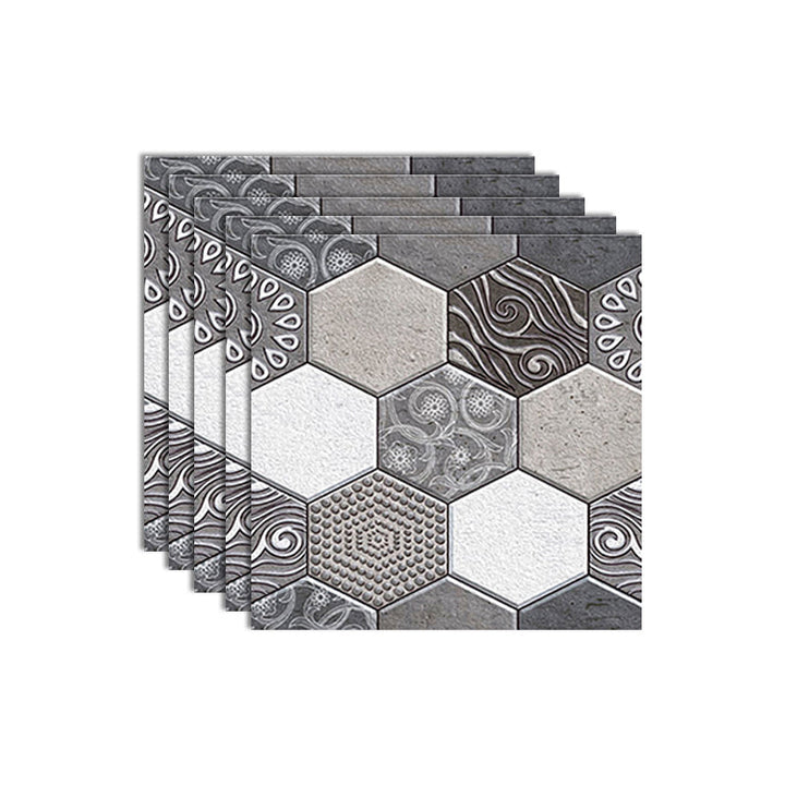 3D Embossed Plastic Wall Panels, 20-Piece Mosaic Set