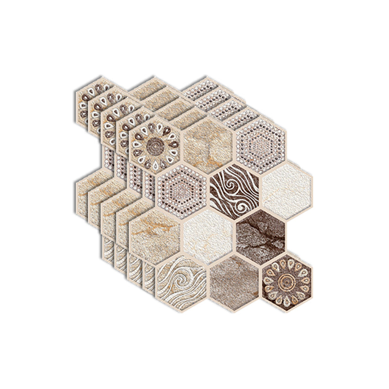 3D Embossed Plastic Wall Panels, 20-Piece Mosaic Set
