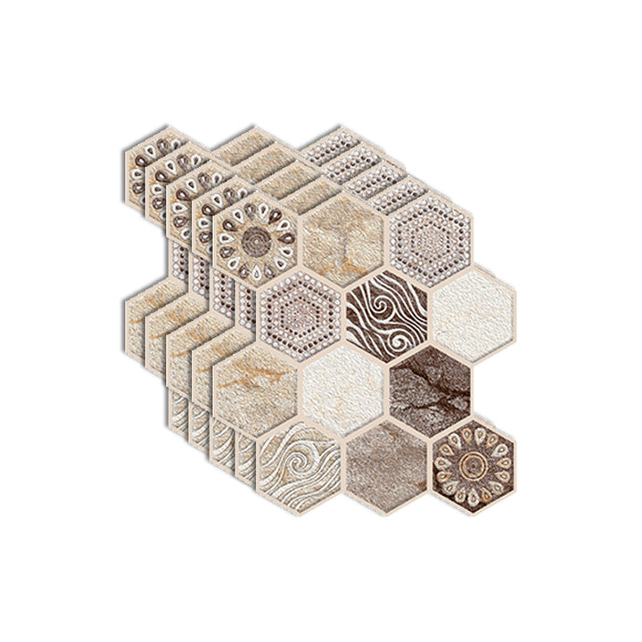 3D Embossed Plastic Wall Panels, 20-Piece Mosaic Set