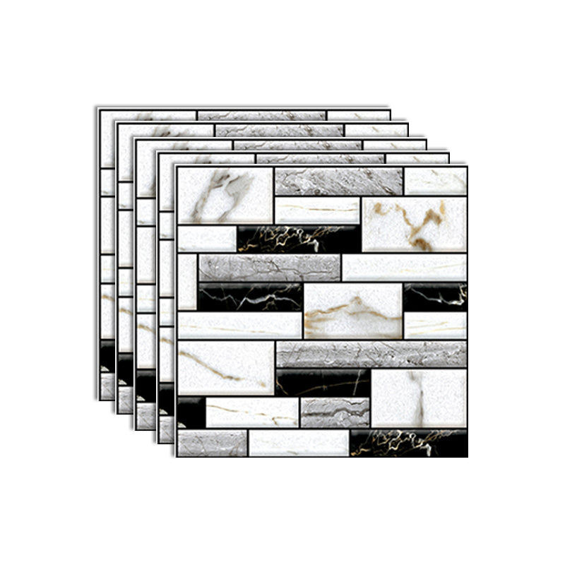 3D Embossed Plastic Wall Panels, 20-Piece Mosaic Set