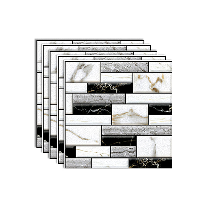 3D Embossed Plastic Wall Panels, 20-Piece Mosaic Set