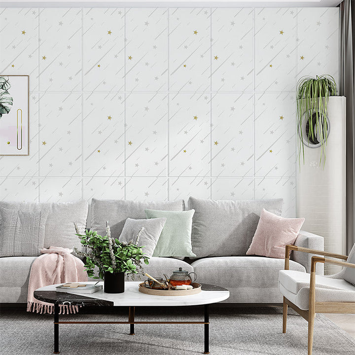 BowLift | Contemporary Wall Ceiling Cartoon Print Peel and Stick Waterproof Wall Panel