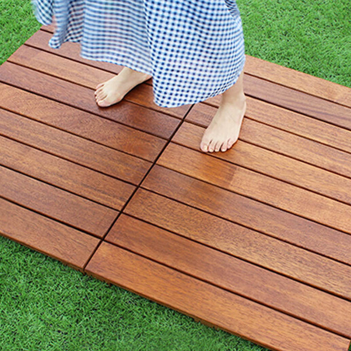 BowLift | Basic Wood Tile Set Composite Layable Patio Tiles