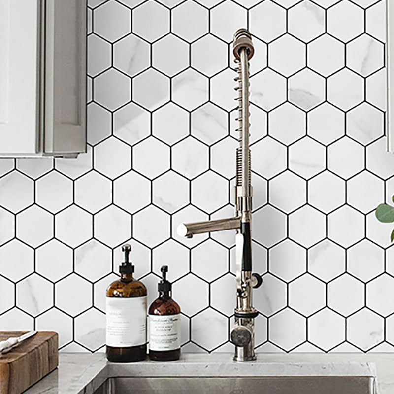 BowLift | Hexagonal Modern Peel and Stick Tiles Mosaic Tiles Peel and Stick Backsplashes