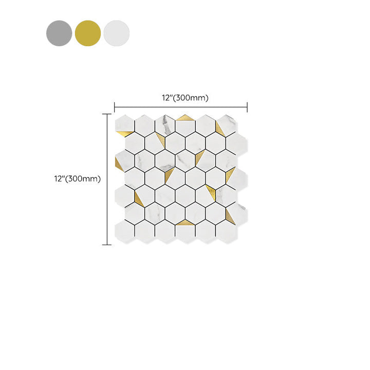 BowLift | Hexagonal Modern Peel and Stick Tiles Mosaic Tiles Peel and Stick Backsplashes