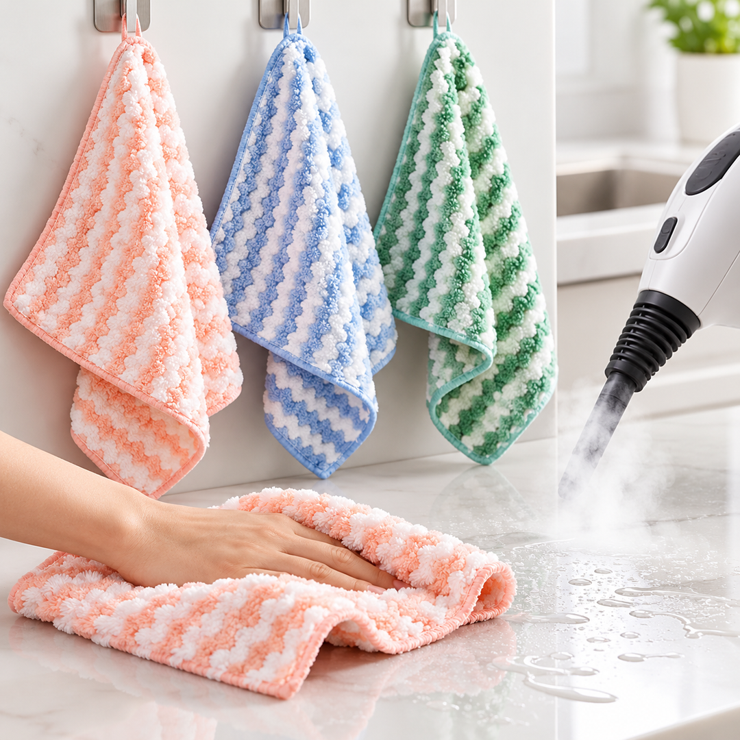 Plush Cotton Terry Zigzag Hand Towel Set Bowlift