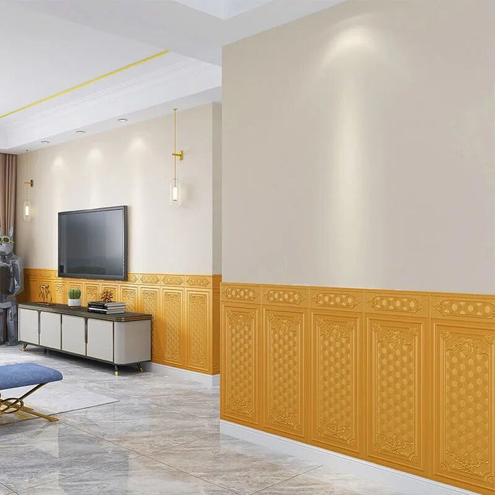 BowLift | Wall Panel 3D embossed Peel and Stick waterproof back panels for living room