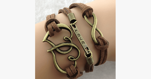 BowLift | Vintage Double Heart Bracelet