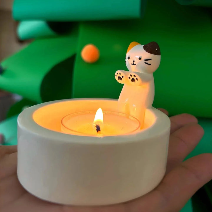 Cute Cat Candle Holder | Bowlift