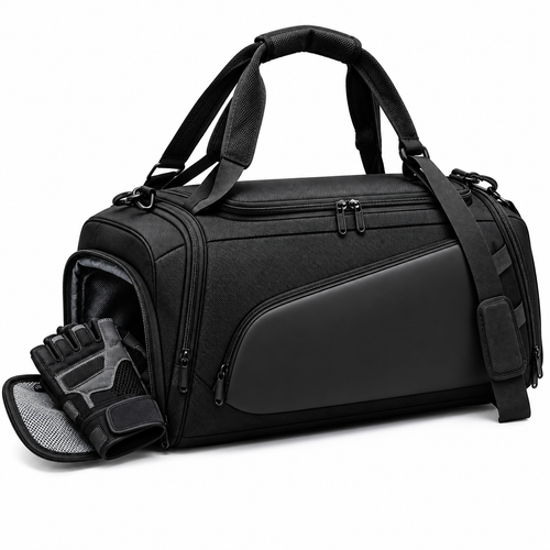 Convertible Travel Duffel Backpack with Shoe Compartment Bowlift
