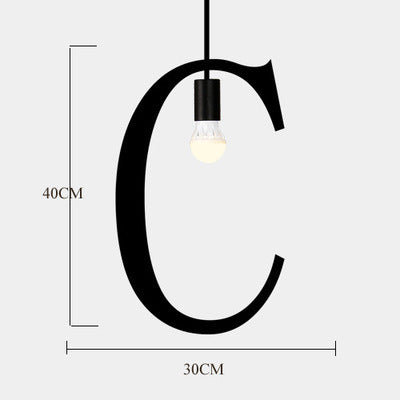 Artistic Letter-Shaped Pendant Light