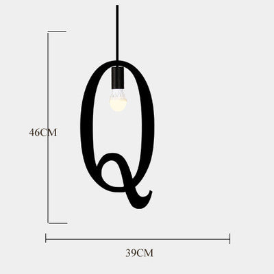 Artistic Letter-Shaped Pendant Light