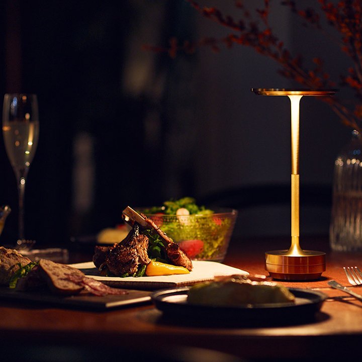 BowLift | Cordless Table Lamp - Dimmable & Rechargeable Desk Light