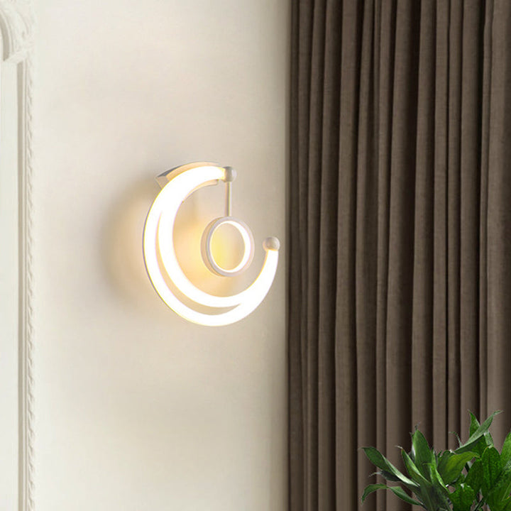 BowLift | Nordic Style Half Moon Wall Lamp Acrylic Living Room LED Wall Light in Warm/White Light