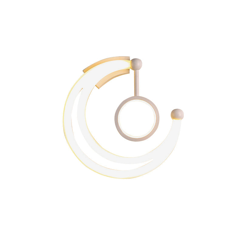 BowLift | Nordic Style Half Moon Wall Lamp Acrylic Living Room LED Wall Light in Warm/White Light